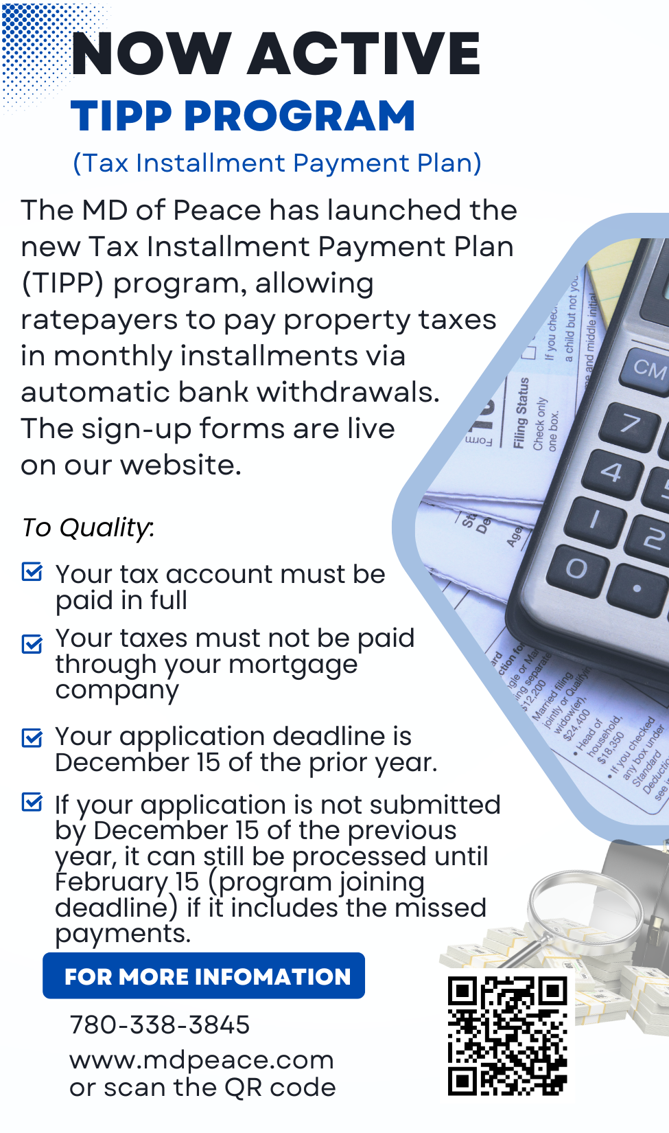 TIPP Program ~ Reminder | Municipal District of Peace | CiviKit