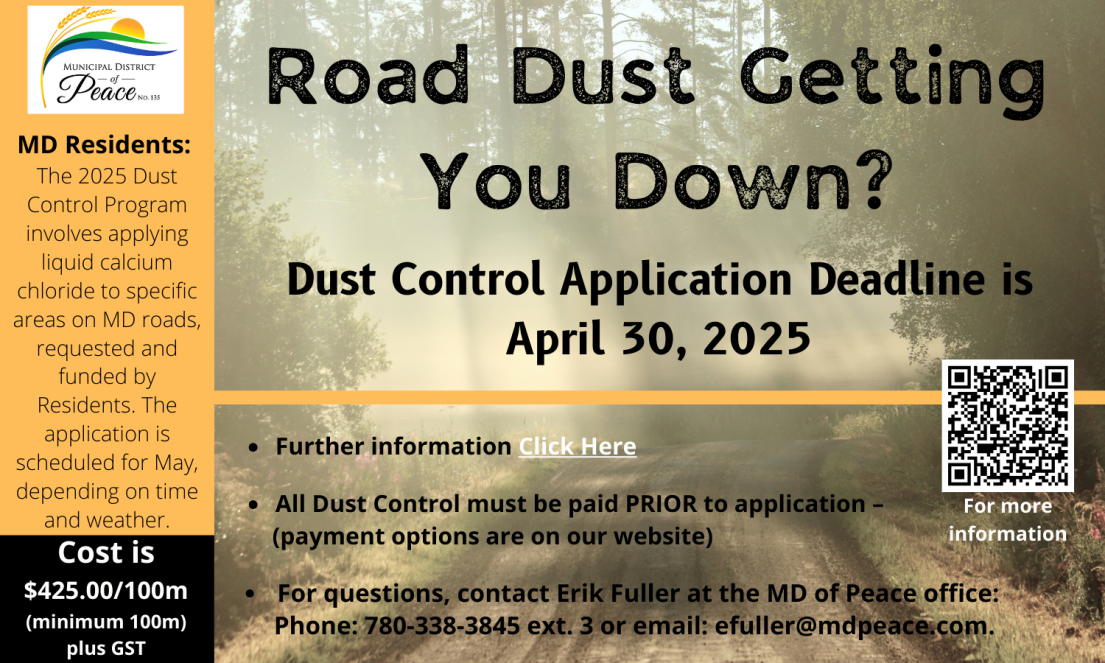 Dust Control Application Deadline is April 30, 2025 | Municipal ...