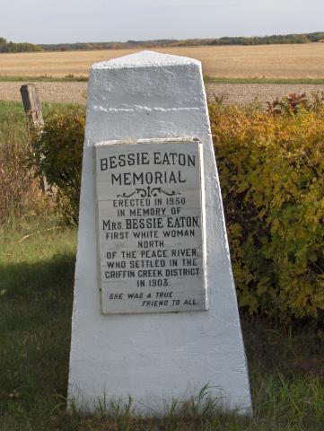 Gravestone for Bessie Eaton.